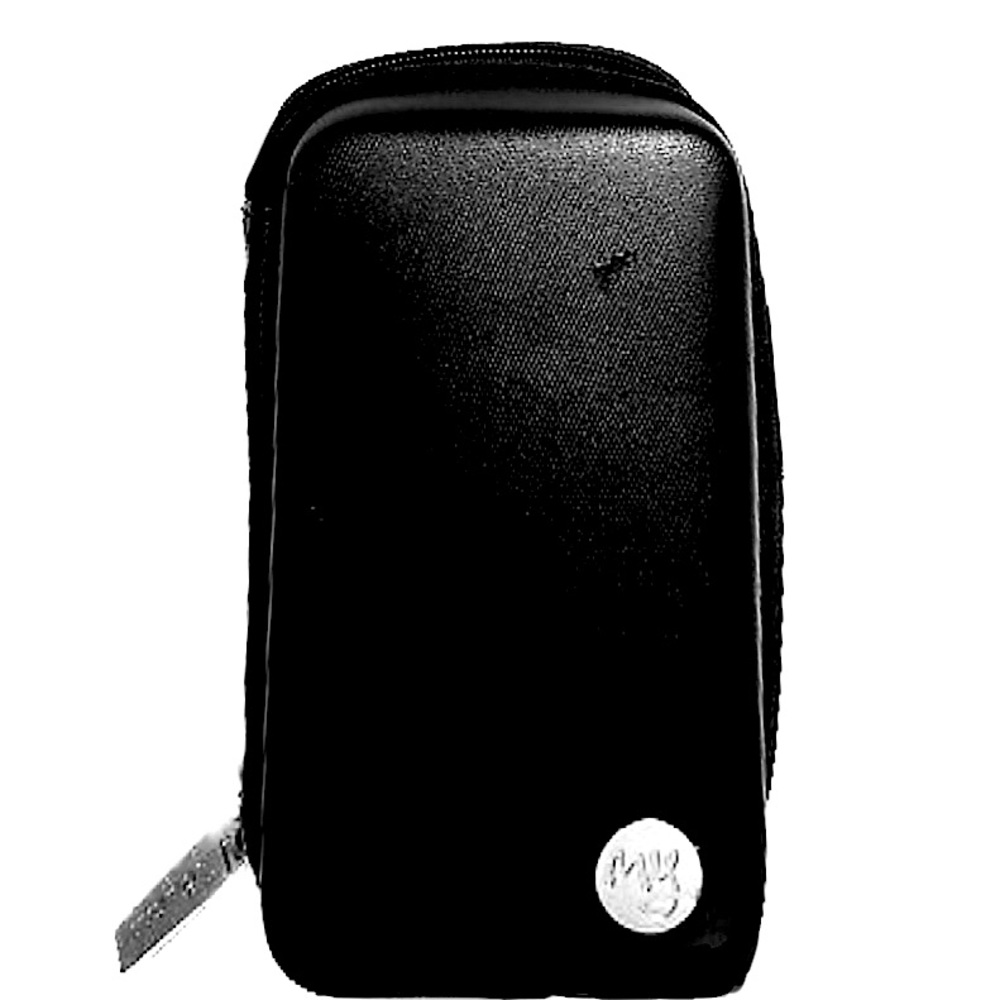 My Touch Black Travel Electronics Cable Hardshell Bag, 7” x 4”.